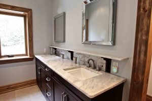 custom built cottage - bathroom sinks