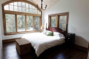 custom built cottage - master bedroom