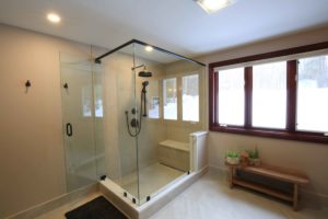 Clear Lake Bathroom Renovation - Shower and Window view