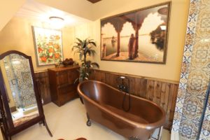 Lakefield Bathroom Renovation - Copper Tub and Artwork