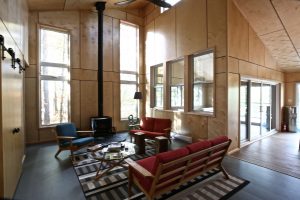 custom stoney lake cottage - Living Room with Fireplace