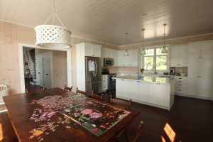 stoney lake custom cottage build-kitchen table