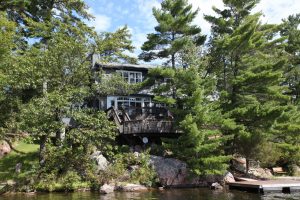 stoney lake custom cottage build-exterior from lake