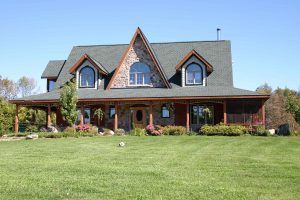 lakefield custom home - front of home