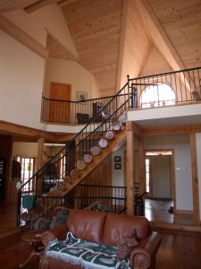 lakefield custom home - living room