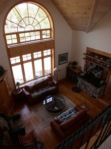 lakefield custom home - living room window