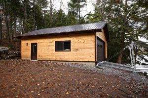 sandy lake boathouse - side exterior