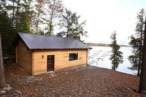 sandy lake boathouse - from behind