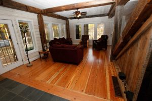 lakefield cottage build - living room