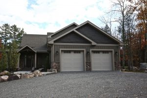 custom cottage build - attached garage