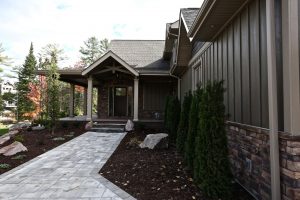 custom cottage build - front entry