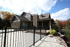 custom cottage build - poolside of cottage