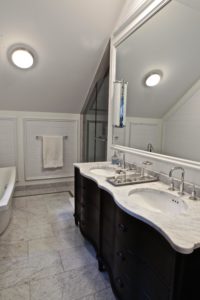 Stoney Lake Bathroom Renovation - Mirror and Vanity