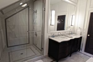 Stoney Lake Bathroom Renovation - Shower Glass and Vanity