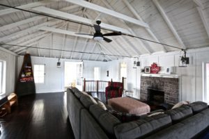 Stoney Lake cottage renovation - second floor living room