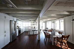 Stoney Lake cottage renovation - wide view of first floor