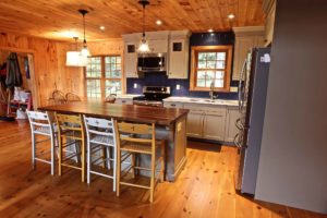 Stoney Lake island cottage renovation - kitchen and island