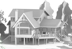 Custom Built Island Cottage - Revit Drawing