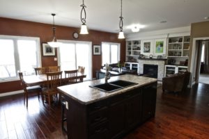 Custom Home Lakefield - Kitchen and Living Room