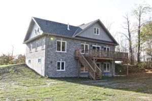 Custom Home Lakefield - Exterior from Back Yard