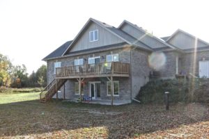 Custom Home Lakefield - Back Porch and Exterior