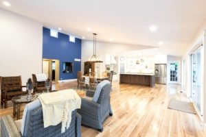 Living room and kitchen