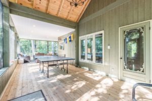 Stoney Lake Screened Porch - Ping Pong View