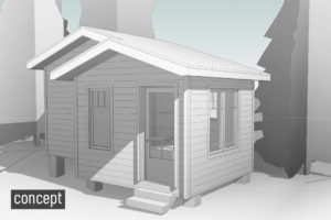 island cottage bunkie concept